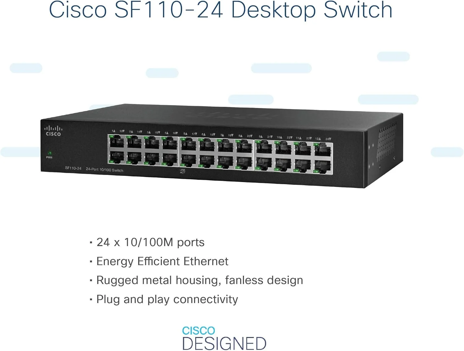 سوئیچ اترنت 24 پورت سیسکو (SF11024NA) سوئیچ اترنت 24 پورت سیسکو (SF11024NA)