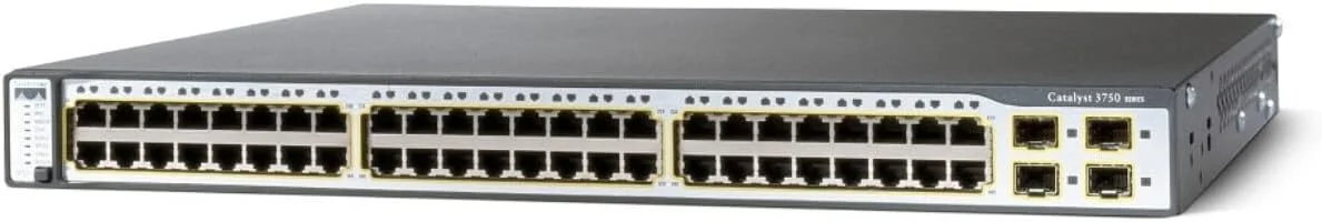سوییچ سیسکو کاتالیست 3750-48PS SMI - سوییچ - 48 پورت - EN، Fast EN - 10Base-T، 100Base-TX + 4 x SFP (خالی) - 1 U - قابل نصب در رک