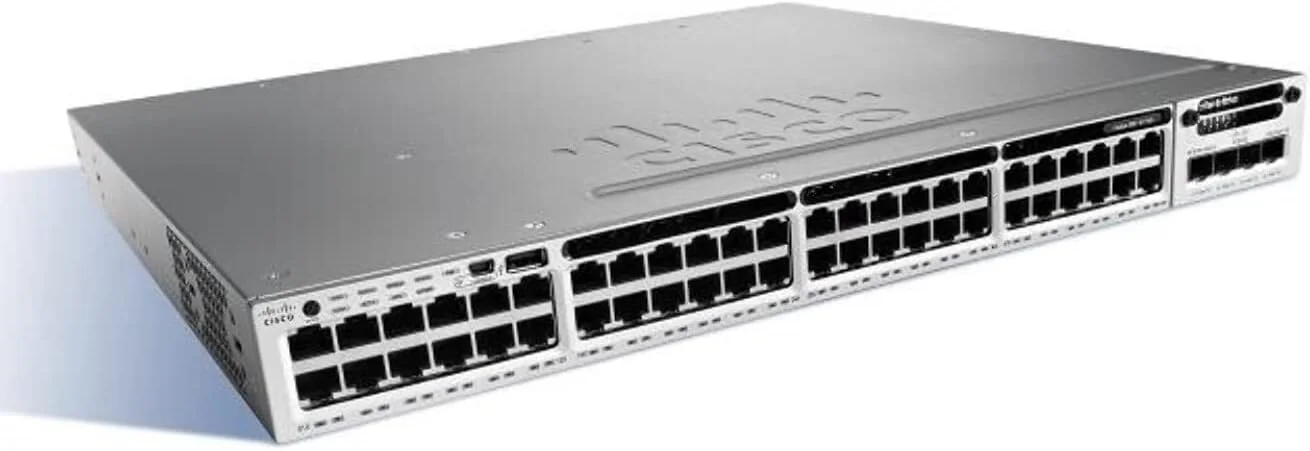 سوییچ شبکه سیسکو مدل WS-C3850-48F-E Catalyst 3850 با 48 پورت PoE