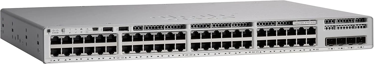 سوئیچ سیسکو Catalyst 9200 C9200L-48P-4G لایه 3 فیبر نوری