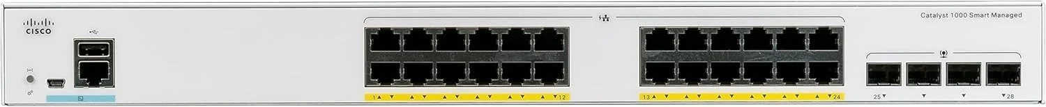 سوئیچ شبکه سیسکو کاتالیست 1000 24 پورت GE4x10G SFP