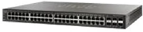 سوئیچ مدیریتی استک‌شونده سیسکو Small Business مدل SG500X-48P - دارای 48 پورت GbE (PoE+) - دارای 4 پورت 10G SFP+ - پشتیبانی از VRRP - دارای ACLs - دارای VLAN - پشتیبانی از IPv6 - قابل نصب در رک