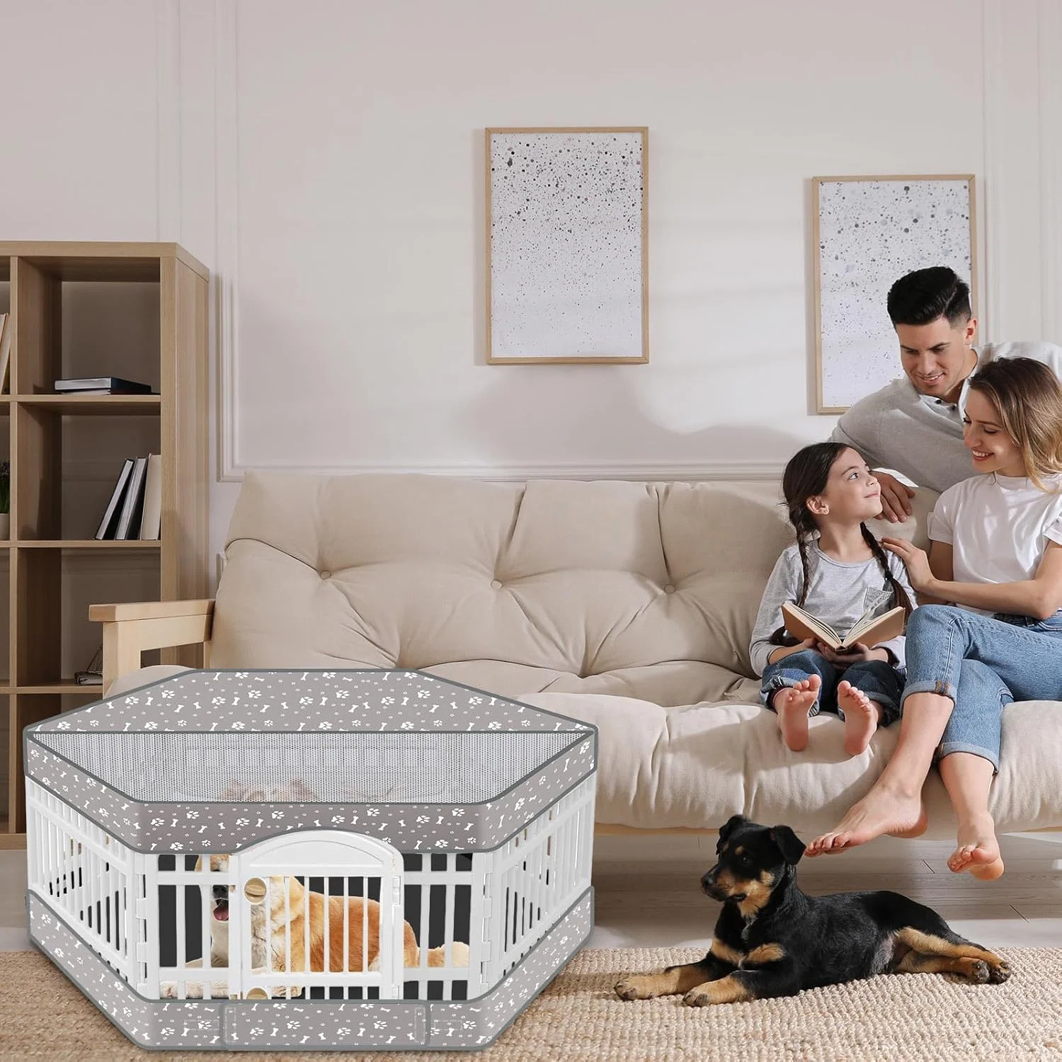 روکش و پد زیرین محوطه بازی سگ AceOrbit، بسته 2 عددی، مناسب برای محوطه بازی 6 ضلعی به ابعاد 92 سانتی متر عرض و 61 سانتی متر ارتفاع، روکش قفس سگ، زیرانداز تمرین توله سگ، قابل شستشو و استفاده مجدد، طراحی حلقه ای، محوطه بازی شامل نمی شود (خاکستری) روکش و پد زیرین محوطه بازی سگ AceOrbit، بسته 2 عددی، مناسب برای محوطه بازی 6 ضلعی به ابعاد 92 سانتی متر عرض و 61 سانتی متر ارتفاع، روکش قفس سگ، زیرانداز تمرین توله سگ، قابل شستشو و استفاده مجدد، طراحی حلقه ای، محوطه بازی شامل نمی شود (خاکستری)