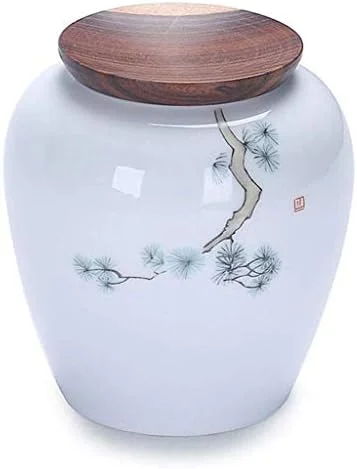 کوزه تزئینی تابوت حیوانات خانگی، تابوت حیوانات خانگی، جعبه کوزه یادبود حیوانات سرامیکی مهر و موم شده سگ لوازم خاکستر سوزاندن (آرجنتو)