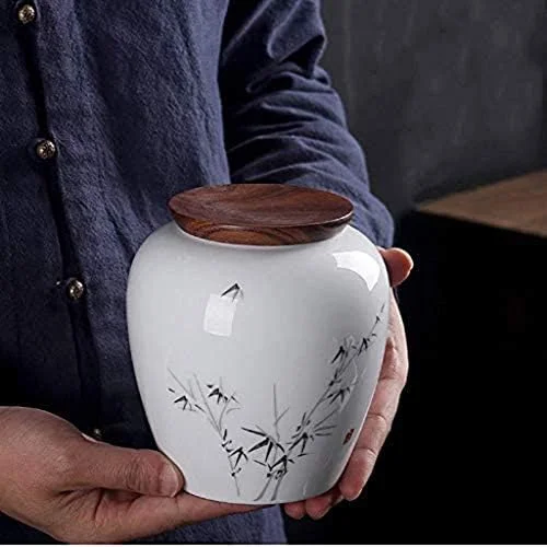 کوزه تزئینی تابوت حیوانات خانگی، تابوت حیوانات خانگی، جعبه کوزه یادبود حیوانات سرامیکی مهر و موم شده سگ لوازم خاکستر سوزاندن (آرجنتو)