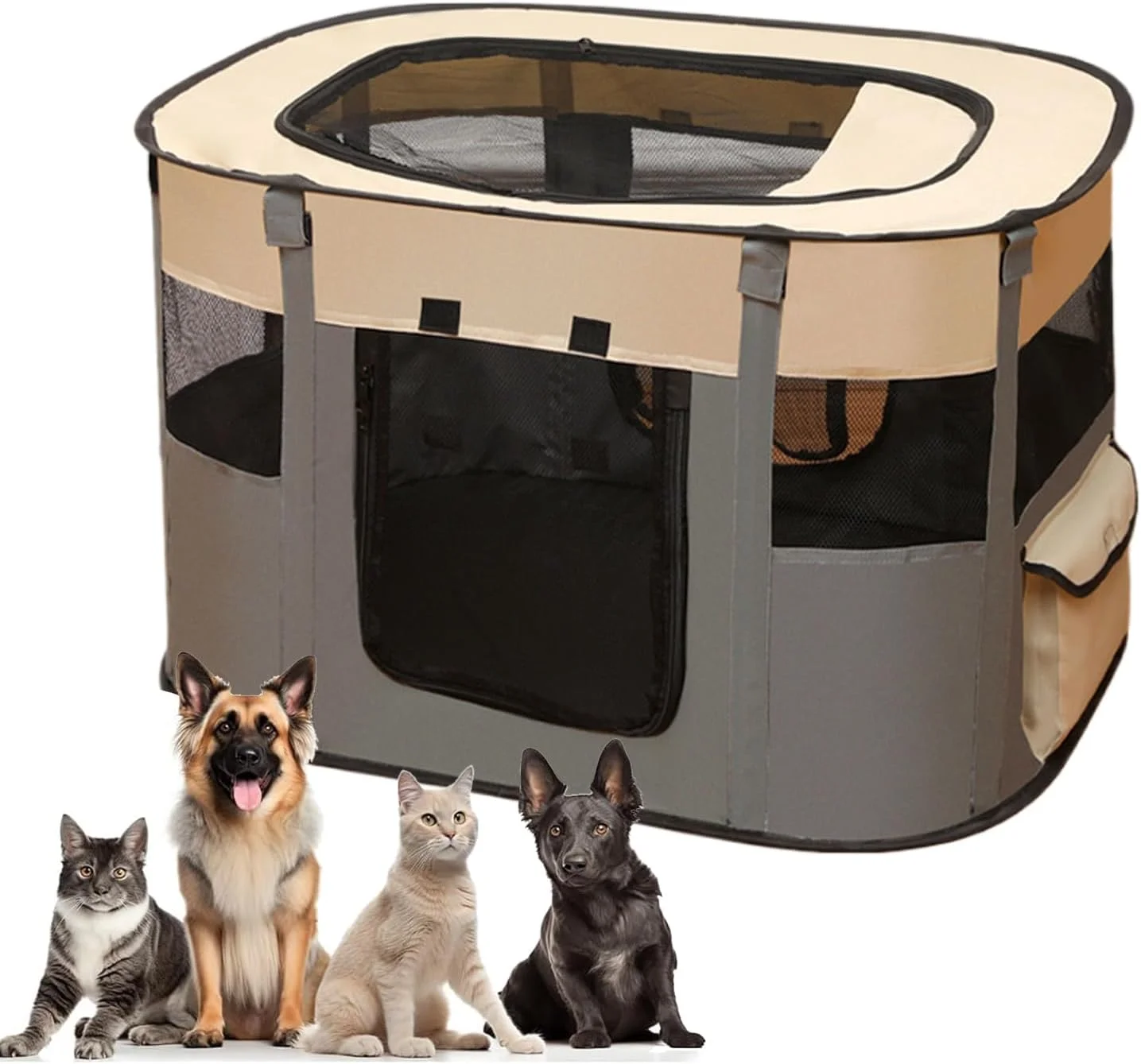 چادر بچه گربه | محوطه بازی سگ قابل حمل - تخت تاشو قفس تنفسی برای پاسیو حیاط خلوت آپارتمان خانه مسافرت کمپینگ حیاط اتاق نشیمن بالکن فضای باز چادر بچه گربه | محوطه بازی سگ قابل حمل - تخت تاشو قفس تنفسی برای پاسیو حیاط خلوت آپارتمان خانه مسافرت کمپینگ حیاط اتاق نشیمن بالکن فضای باز
