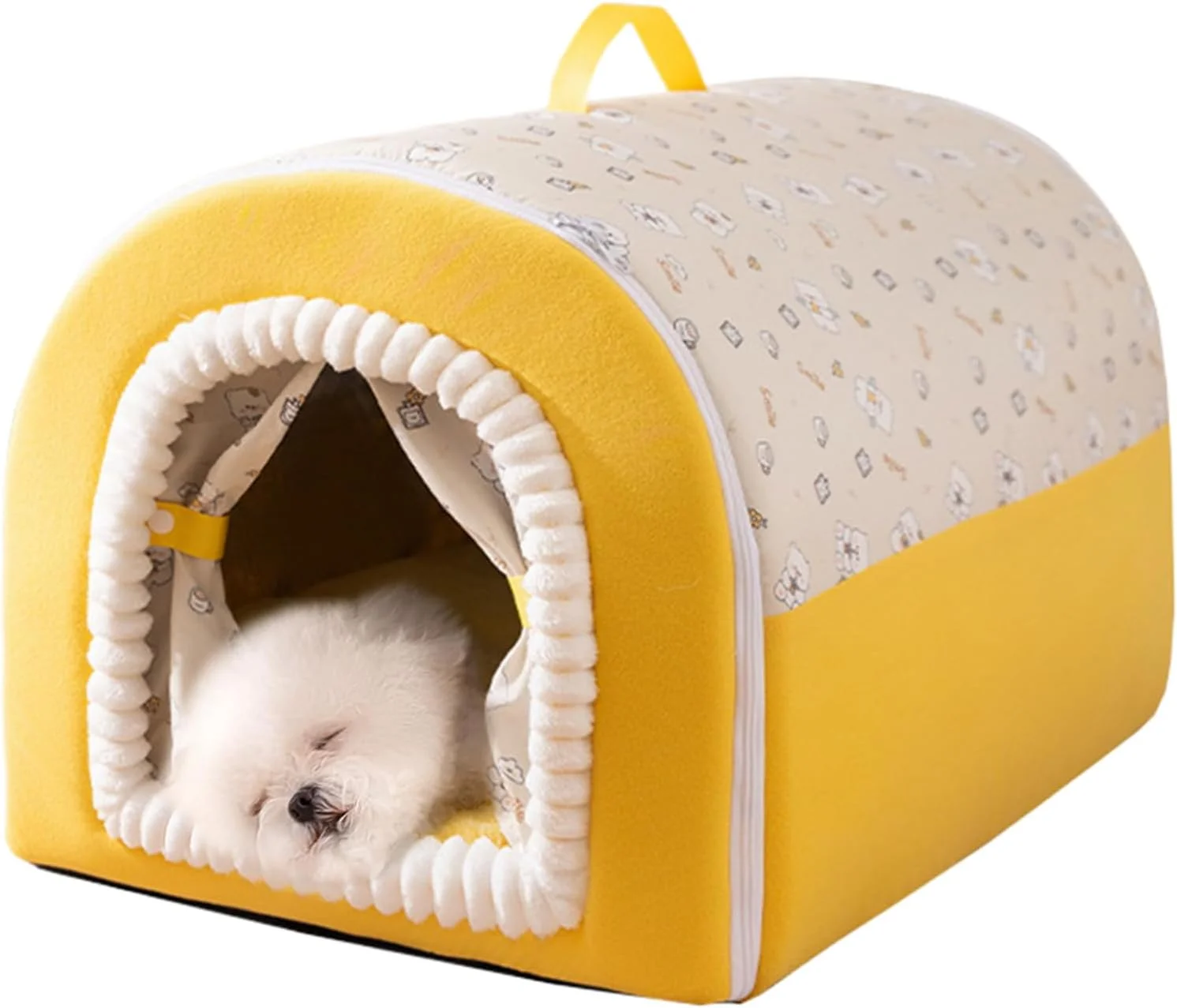 غار تخت گربه - لانه نرم و گرم با دسته | تخت مخفیگاه گربه قابل شستشو با دسته | برای حیوانات خانگی کوچک، مناسب برای خواب زمستانی در خانه و فضای باز غار تخت گربه - لانه نرم و گرم با دسته | تخت مخفیگاه گربه قابل شستشو با دسته | برای حیوانات خانگی کوچک، مناسب برای خواب زمستانی در خانه و فضای باز