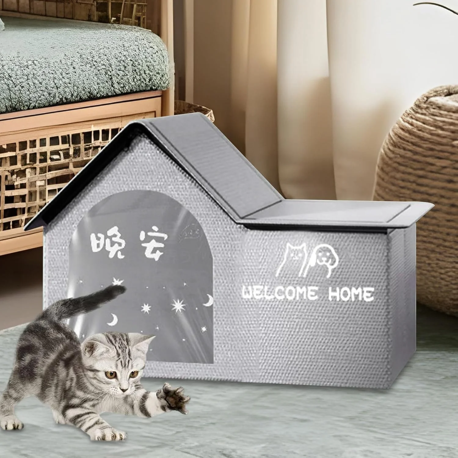 خانه یخی سگ، پناهگاه خنک کننده تاشو برای سگ با کیسه های یخ | لانه خنک کننده سبک وزن برای هوای گرم، لوازم حیوانات خانگی مقاوم در برابر گاز گرفتن برای باغ های داخلی و خارجی، بالکن ها، حیاط و ایوان