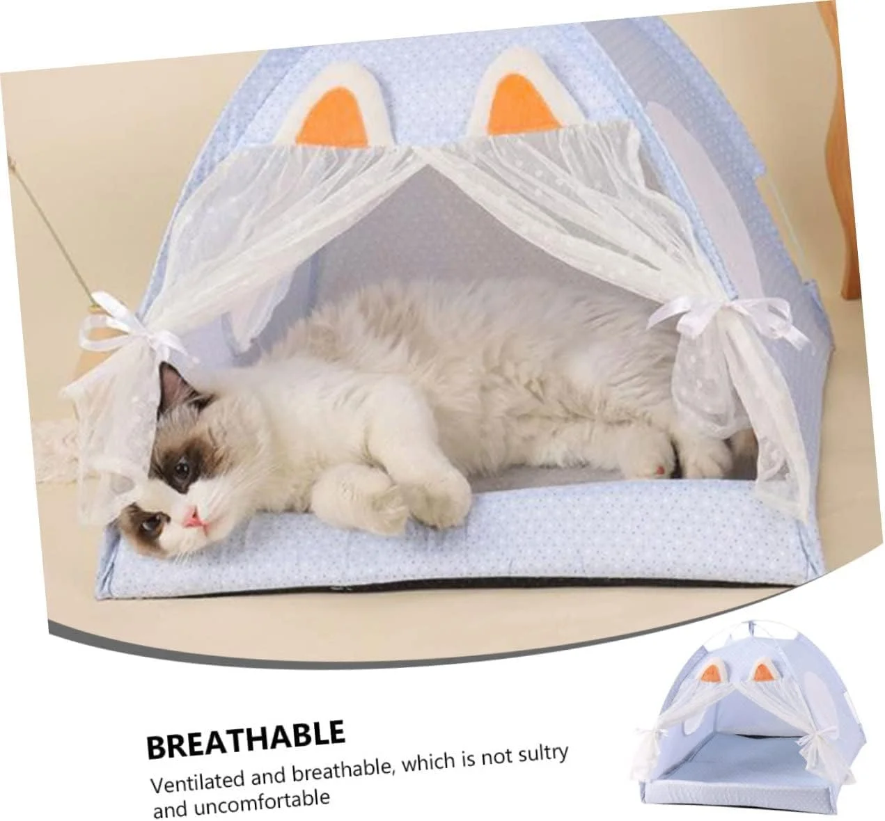 چادر حیوانات خانگی، خانه گربه، محل استراحت خرگوش، تخت گربه، جعبه خواب گربه، تخت خواب بچه گربه، بالش استراحت، اسباب بازی گربه، خانه پارچه ای سگ توله سگ کوچک و متوسط، صورتی، M