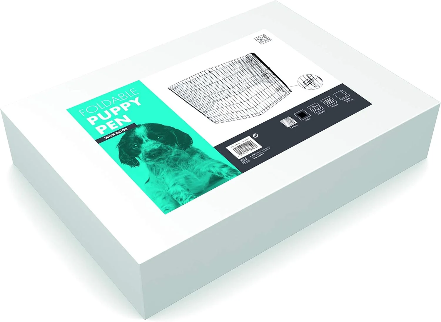 محوطه بازی تاشو سگ و توله سگ ام پتس با درب (8 پنل)