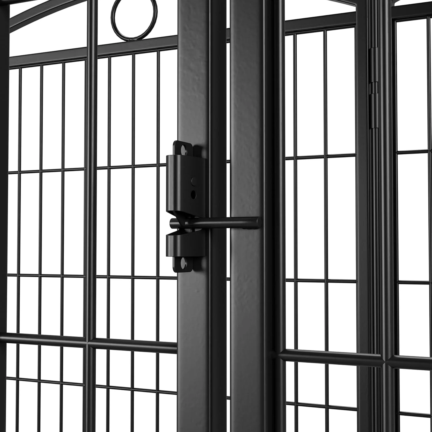 محوطه بازی سگ سرپوشیده، مجموعاً 8 پنل، حصار فلزی سنگین برای خرگوش برای سگ های بزرگ/متوسط/کوچک، محوطه تمرین تاشو در فضای باز با درب برای باغ