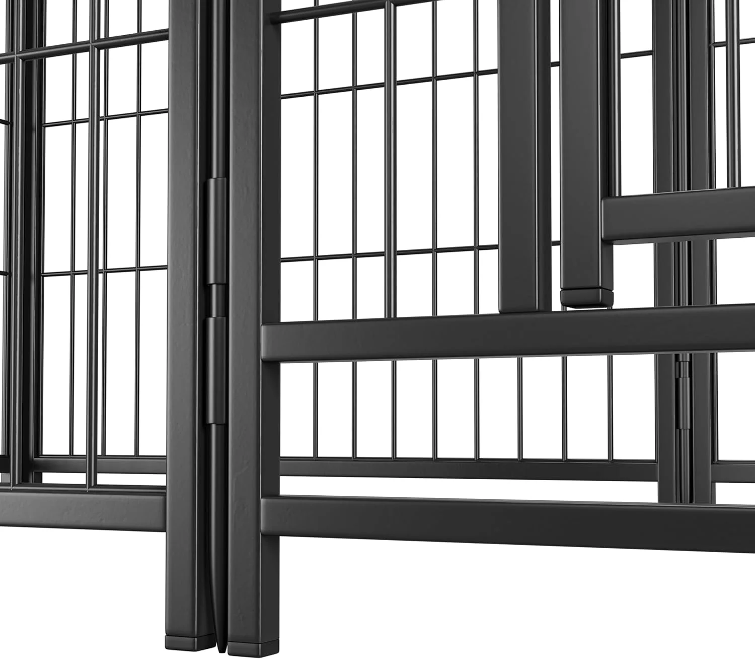 محوطه بازی سگ سرپوشیده، مجموعاً 8 پنل، حصار فلزی سنگین برای خرگوش برای سگ های بزرگ/متوسط/کوچک، محوطه تمرین تاشو در فضای باز با درب برای باغ