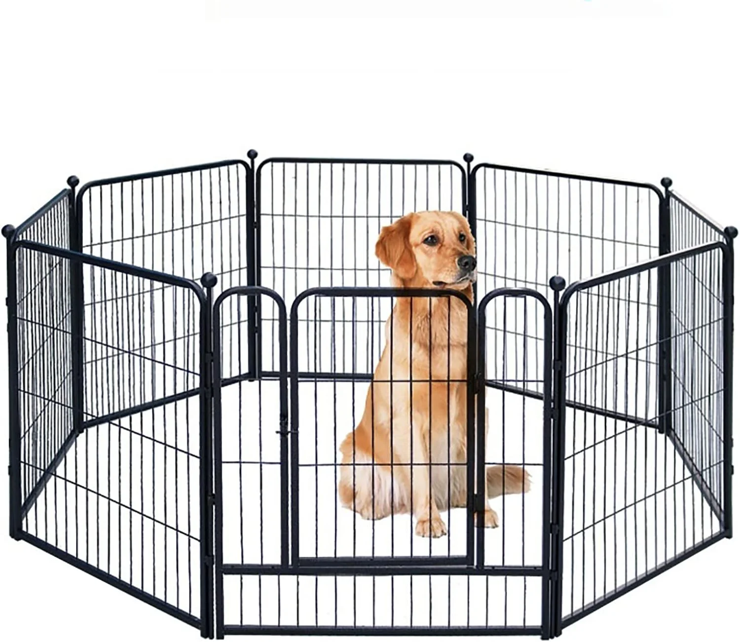 محوطه بازی سگ xpZcJh، محوطه بازی 8 پنلی، ارتفاع 31.5 اینچ، سنگین، تاشو، ضد زنگ برای داخل و خارج از خانه، حصار تمرینی سگ، محوطه بازی قابل حمل حیوانات خانگی با درب برای سگ های بزرگ، متوسط، کوچک و حیوانات خانگی