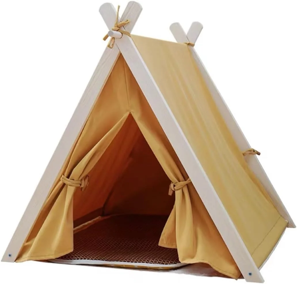 خانه چادری گربه کیوسکار، پناهگاه دنج برای حیوانات خانگی داخل خانه، بادوام و راحت، تمیز کردن آسان، اندازه: 23.6 * 21.7 * 24.8 اینچ