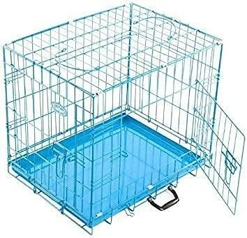 قفس سگ و خرگوش PSK PET MART آبی آسمانی 18 اینچی با سینی جداشدنی