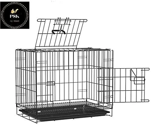 قفس سگ فلزی با پوشش پودری و سینی جداشدنی PSK (مشکی، سایز بزرگ 36 اینچ) قفس سگ فلزی با پوشش پودری و سینی جداشدنی PSK (مشکی، سایز بزرگ 36 اینچ)