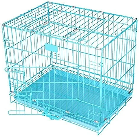 قفس سگ و خرگوش PSK PET MART آبی آسمانی 18 اینچی با سینی جداشدنی