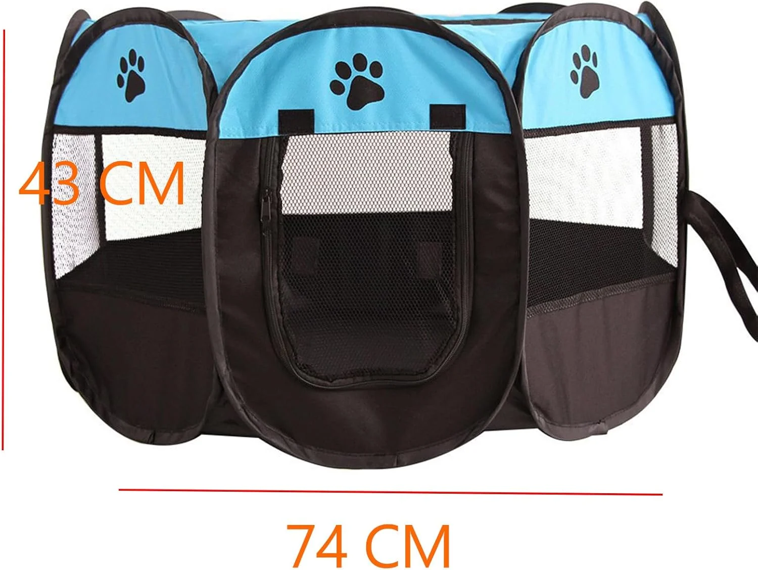 محوطه بازی توله سگ 74x74x43 سانتی متر - محوطه بازی تاشو برای سگ ها و گربه ها - محفظه خرگوش - محوطه بازی ایمن حیوانات کوچک برای استفاده در خانه و فضای باز