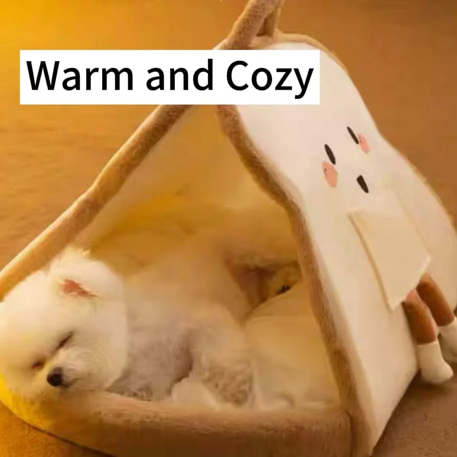 خانه چادری گربه نان کیوسکار، پناهگاه دنج، بادوام و راحت، تمیز کردن آسان (L-کمتر از 5 کیلوگرم)