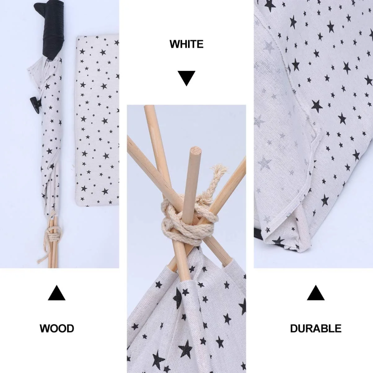 تیپی حیوانات خانگی، چادر سگ و گربه قابل شستشو، چادر تنفسی حیوانات خانگی، خانه و تخت مناسب حیوانات خانگی، مناسب فضای داخلی و خارجی، ابعاد 43x43x53 سانتی متر