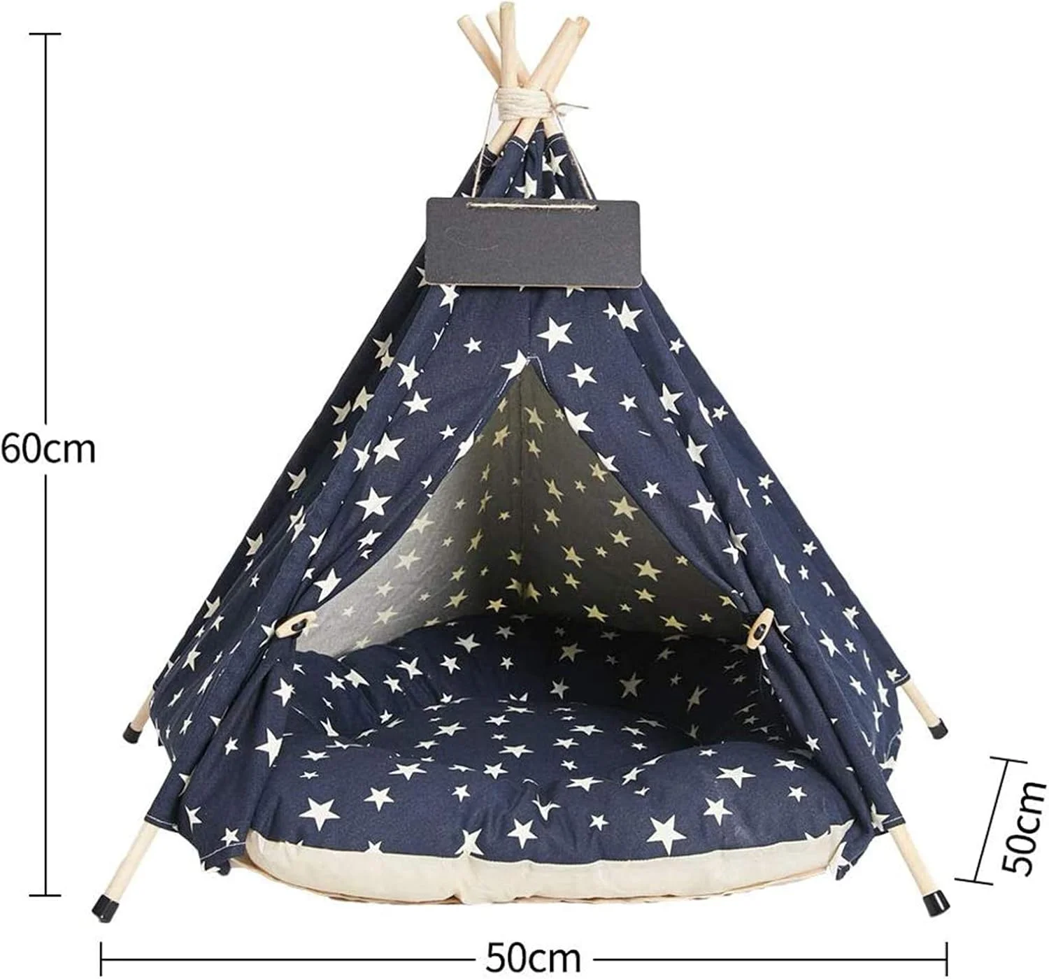 چادر تیپی حیوانات خانگی، تخت سگ و گربه برای سگ ها، توله سگ، گربه، چادرهای قابل حمل سگ و خانه های حیوانات خانگی با کوسن ضخیم و تخته سیاه، چادر داخلی و خارجی، تیپی حیوانات خانگی کوچک و متوسط