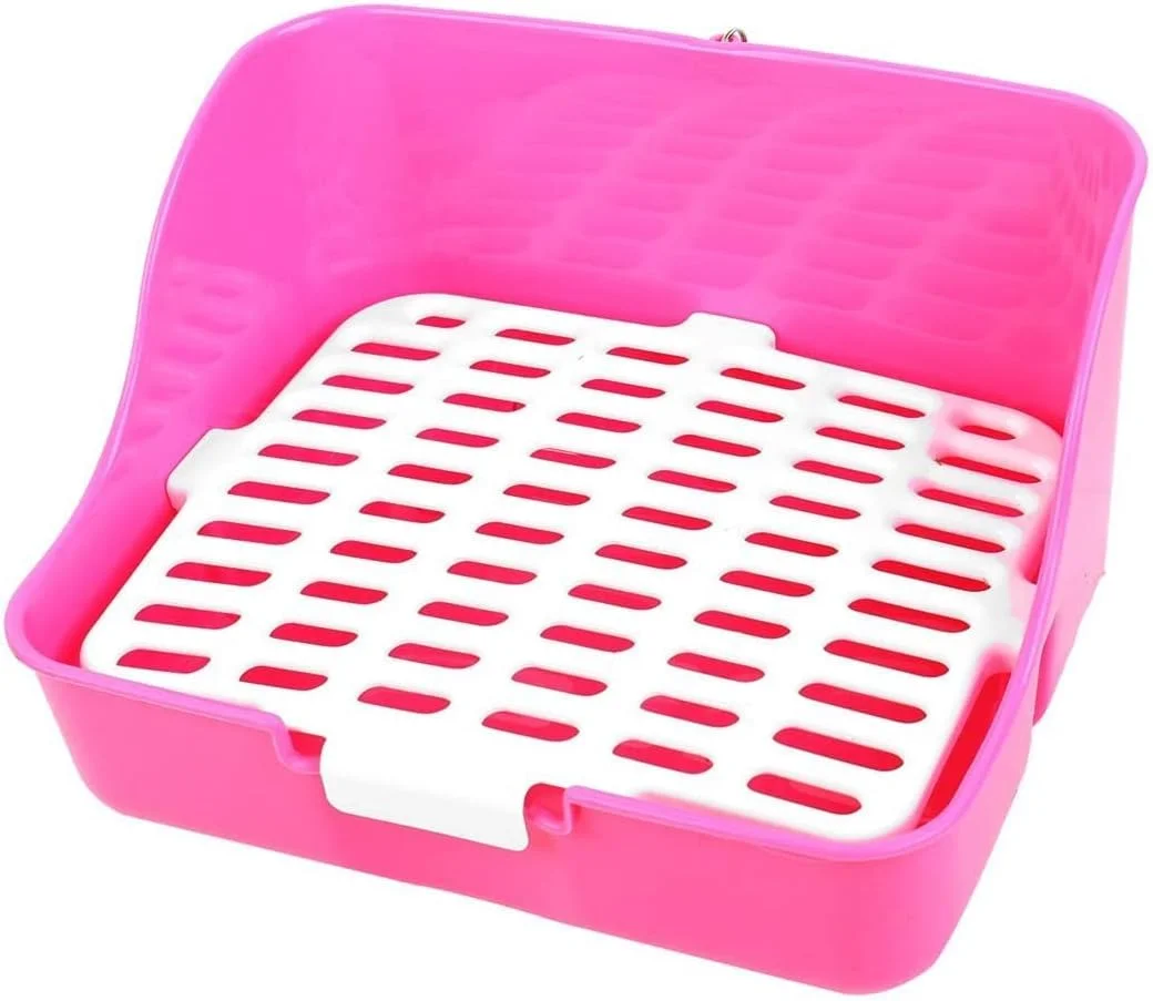 توالت سگ مستطیلی توری XYWHPGV، سفید و سرخابی