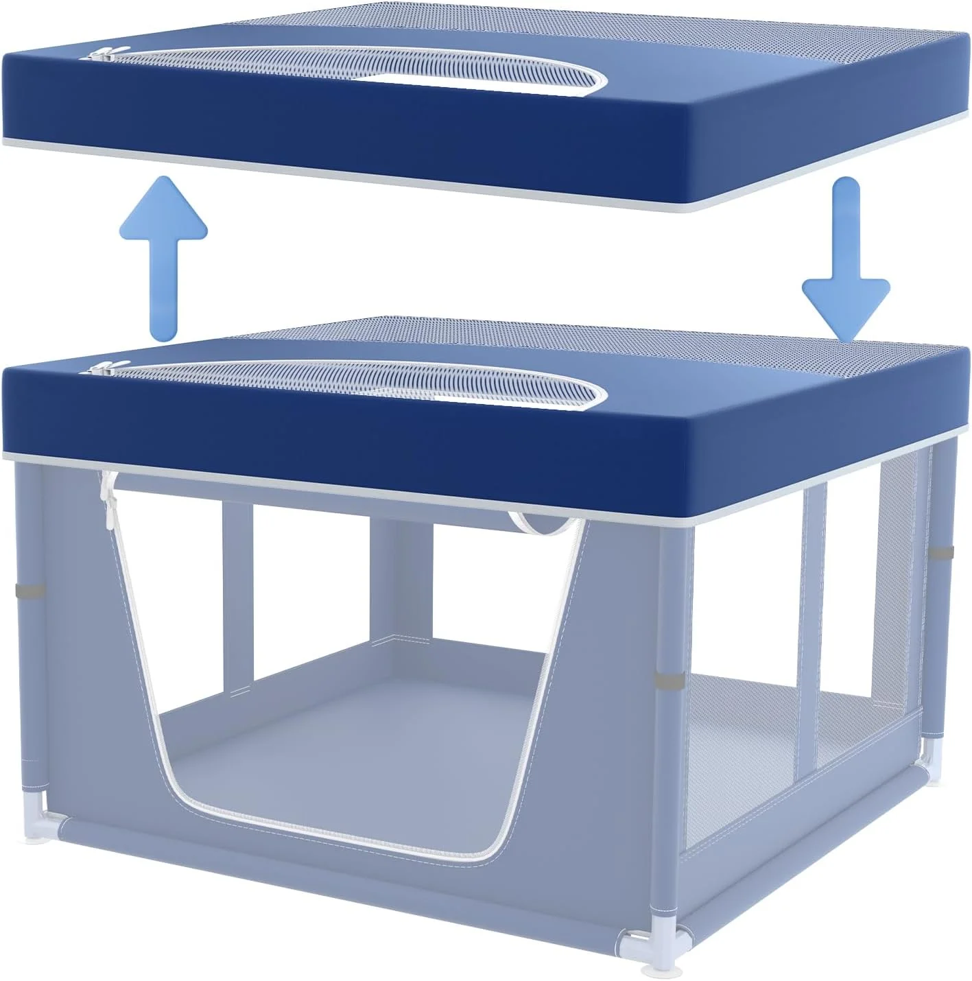 روکش محوطه بازی توله سگ XVISHX، مناسب برای محوطه بازی سگ 42x42، برای جلوگیری از فرار حیوانات خانگی استفاده می شود، (فقط شامل روکش است)