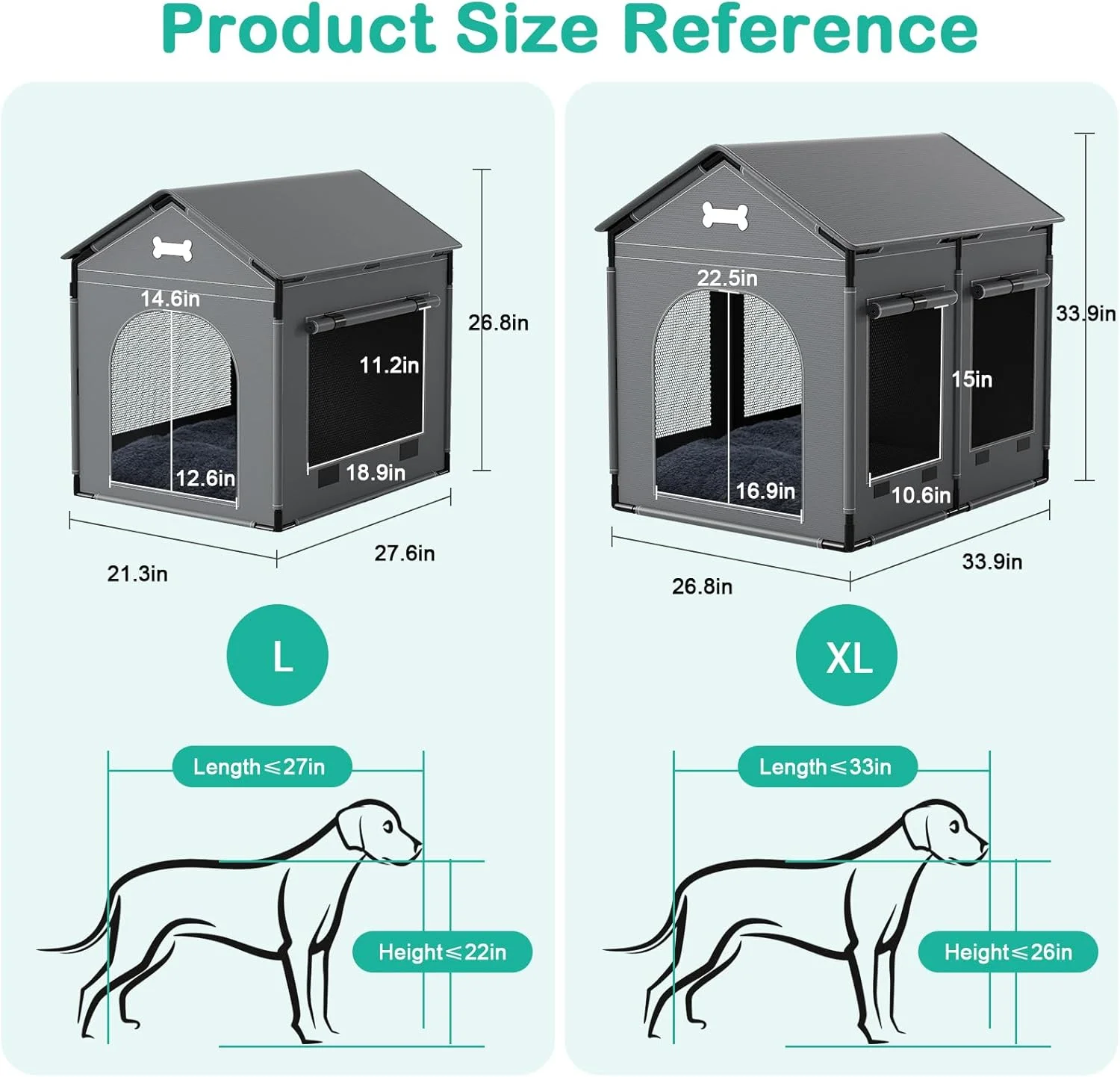 خانه سگ بسیار بزرگ، لانه سگ سرپوشیده با تشک و بالشتک برای سگ ها و گربه های کوچک، متوسط و بزرگ، لانه گرم زمستانی گربه، مبل غار توله سگ، محصولات حیوانات خانگی، مونتاژ آسان