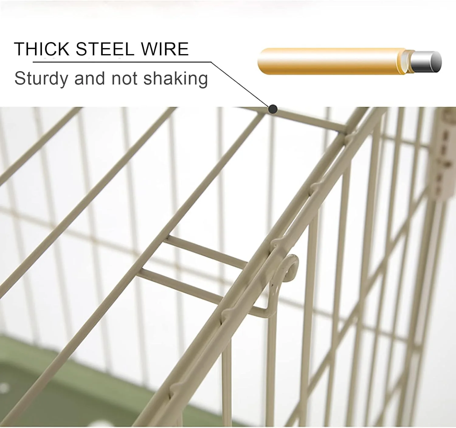 قفس بزرگ XzlL-jtkm، 2 طبقه، قفس بازی گربه شامل 2 سکوی استراحت قابل تنظیم، سینی ضد نشت قابل جابجایی، دسترسی آسان 2 درب بالا/پایین و 4 چرخ قفل شونده