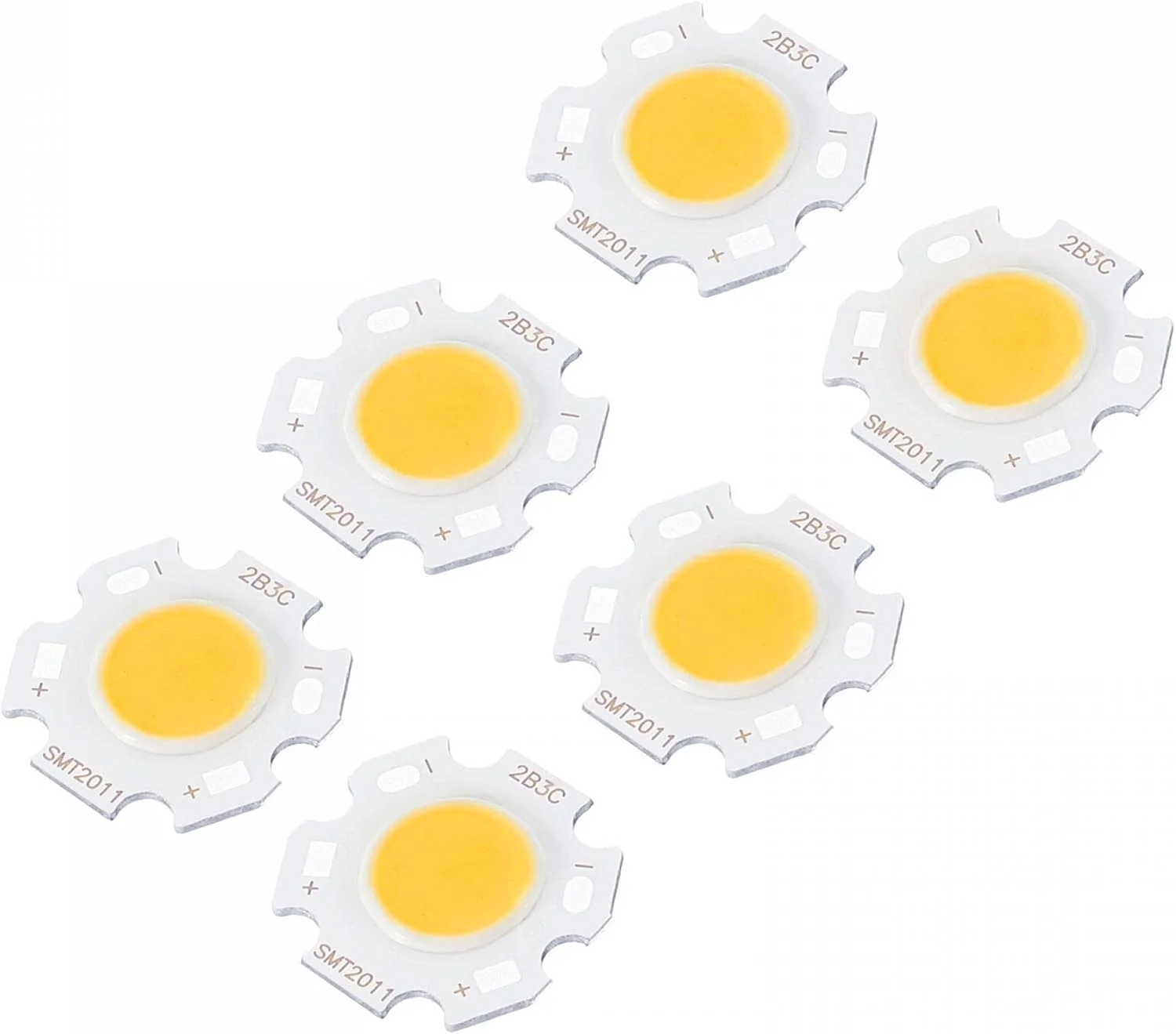 منبع یابی نقشه تراشه های LED COB مهره های نور 20 میلی متر 3 وات 260 میلی آمپر لامپ صرفه جویی در انرژی برای نورافکن نورافکن بسته 15 عددی، سفید گرم