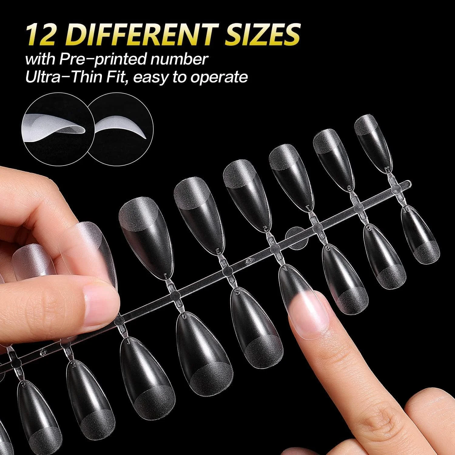 نک ناخن مصنوعی AIMEILI، ۴۳۲ عدد نوک ناخن مات شفاف تابوتی پوشش کامل برای اکستنشن ناخن، ناخن های مصنوعی اکریلیک با جعبه برای سالن آرایش ناخن و DIY خانگی، ۱۰ سایز ۰۰۵ نک ناخن مصنوعی AIMEILI، ۴۳۲ عدد نوک ناخن مات شفاف تابوتی پوشش کامل برای اکستنشن ناخن، ناخن های مصنوعی اکریلیک با جعبه برای سالن آرایش ناخن و DIY خانگی، ۱۰ سایز ۰۰۵