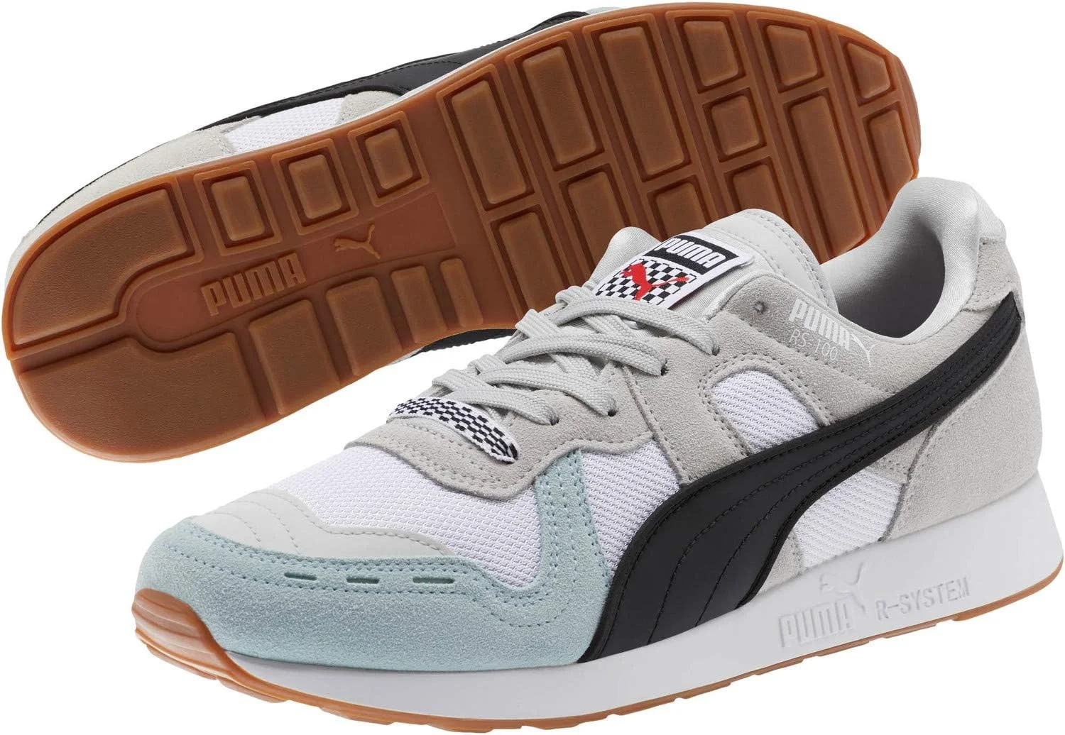 کفش ورزشی مردانه پوما RS-100، خاکستری یخی سفید، سایز 4