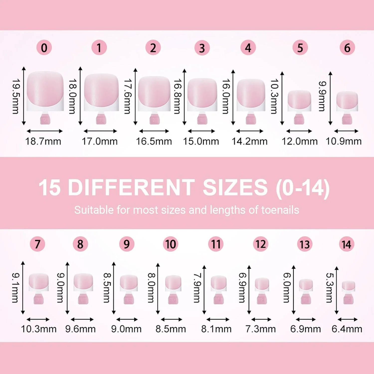 ناخن مصنوعی پا، ناخن مصنوعی پا با طرح فرنچ، 150 عدد ناخن مصنوعی ژلی نرم از پیش طراحی شده، اکستنشن ناخن انگشت پا صورتی توت فرنگی پوشش کامل اکریلیک برای DIY در 15 سایز ناخن مصنوعی پا، ناخن مصنوعی پا با طرح فرنچ، 150 عدد ناخن مصنوعی ژلی نرم از پیش طراحی شده، اکستنشن ناخن انگشت پا صورتی توت فرنگی پوشش کامل اکریلیک برای DIY در 15 سایز