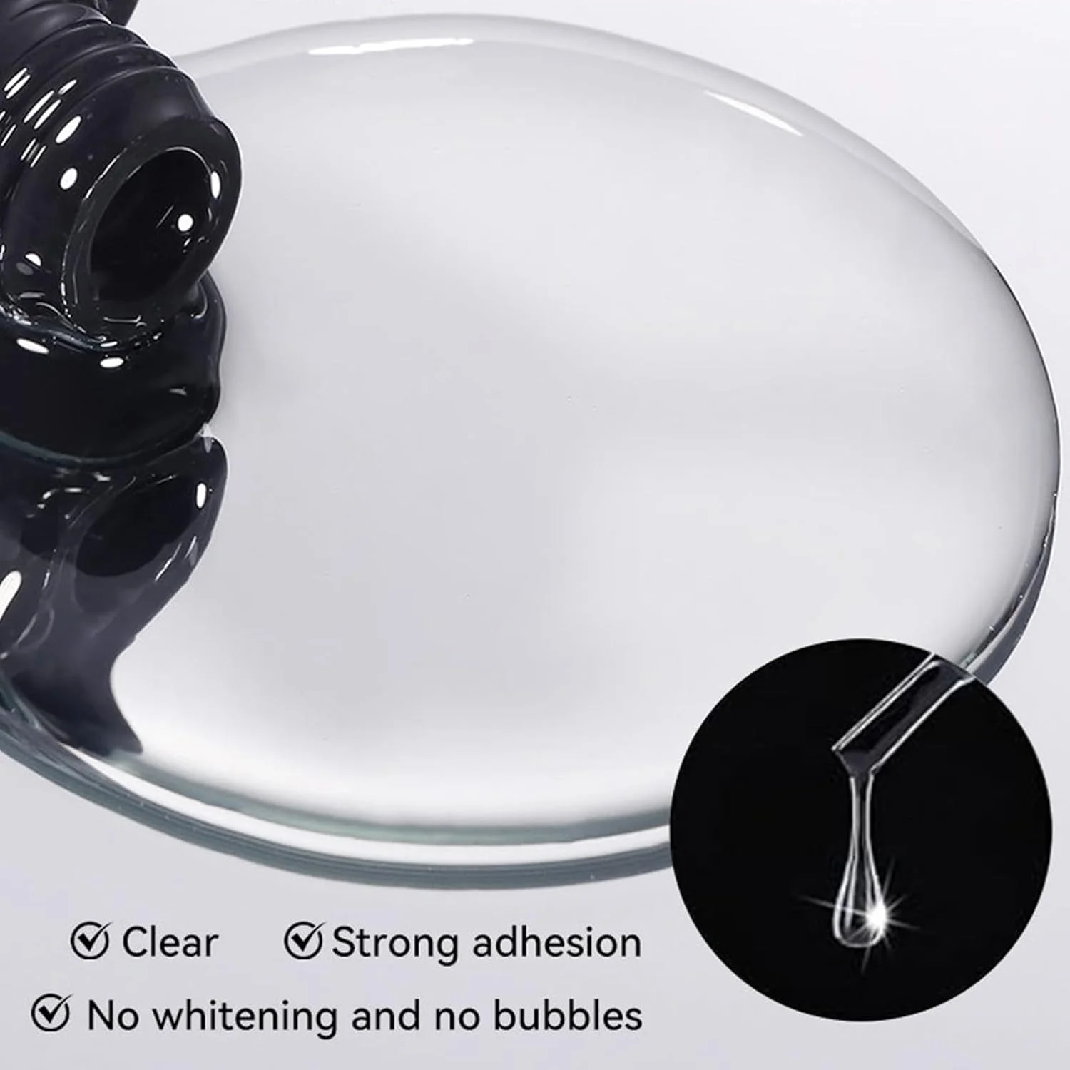 چسب ژل ناخن - چسب 8 میلی لیتری بدون بو | چسب اکستنشن UV، برای مبتدیان، متخصصان، سالن های خانگی، مانیکور، مهمانی عروسی