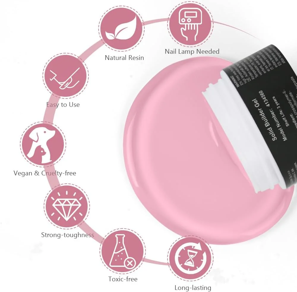 ژل بیلدر LOPHE برای ناخن های ژلی، 15 میلی لیتر ژل UV برای اکستنشن و مدلینگ ناخن، ژل بیلدر طراحی ناخن، لاک ژل برای استفاده در خانه و سالن (F17)