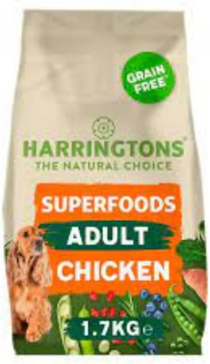 غذای خشک سگ بالغ هریتونز سوپرفودز با طعم مرغ و سبزیجات 1.7 کیلوگرمی