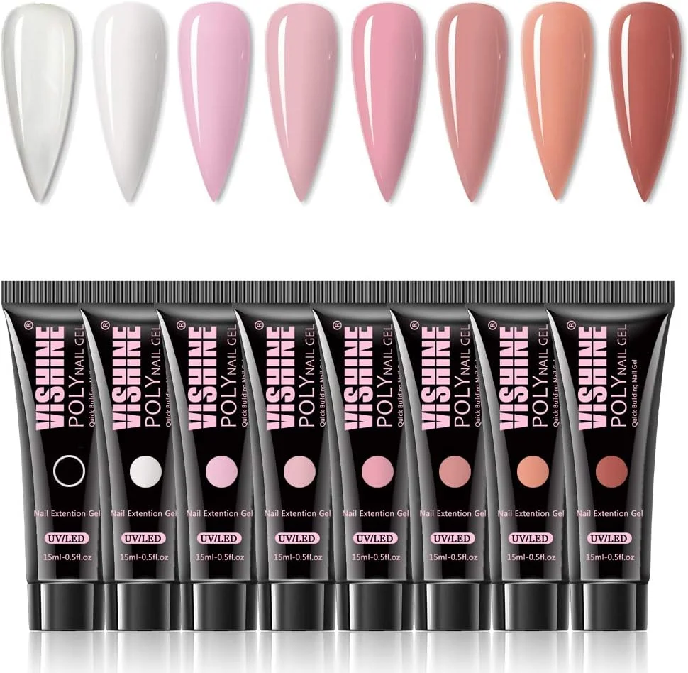 کیت اکستنشن ژل پلی ناخن Vishine - ست تقویت کننده ژل سازنده ناخن اکریلیک 8 رنگ سفید شفاف، صورتی، برهنه، سالن حرفه ای DIY مانیکور ناخن فرانسوی همه کاره برای مبتدیان هنر ناخن 15 گرم کیت اکستنشن ژل پلی ناخن Vishine - ست تقویت کننده ژل سازنده ناخن اکریلیک 8 رنگ سفید شفاف، صورتی، برهنه، سالن حرفه ای DIY مانیکور ناخن فرانسوی همه کاره برای مبتدیان هنر ناخن 15 گرم
