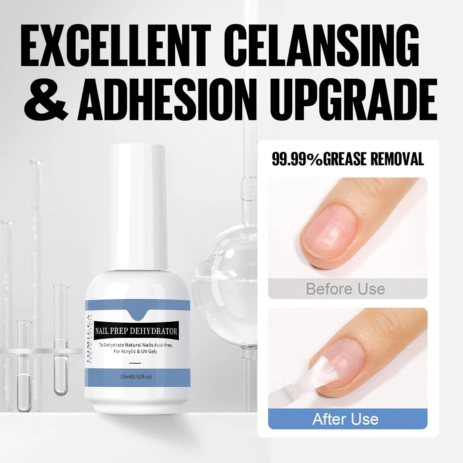 آمادهساز حرفهای ناخن طبیعی TOMICCA، پرایمر اتصال برتر ناخن برای پودر اکریلیک و لاک ژل 15 میلیلیتر، یک عدد، دو منظوره، خشککننده سریع، لاک پایه، مایع باندر مانیکور آمادهساز حرفهای ناخن طبیعی TOMICCA، پرایمر اتصال برتر ناخن برای پودر اکریلیک و لاک ژل 15 میلیلیتر، یک عدد، دو منظوره، خشککننده سریع، لاک پایه، مایع باندر مانیکور