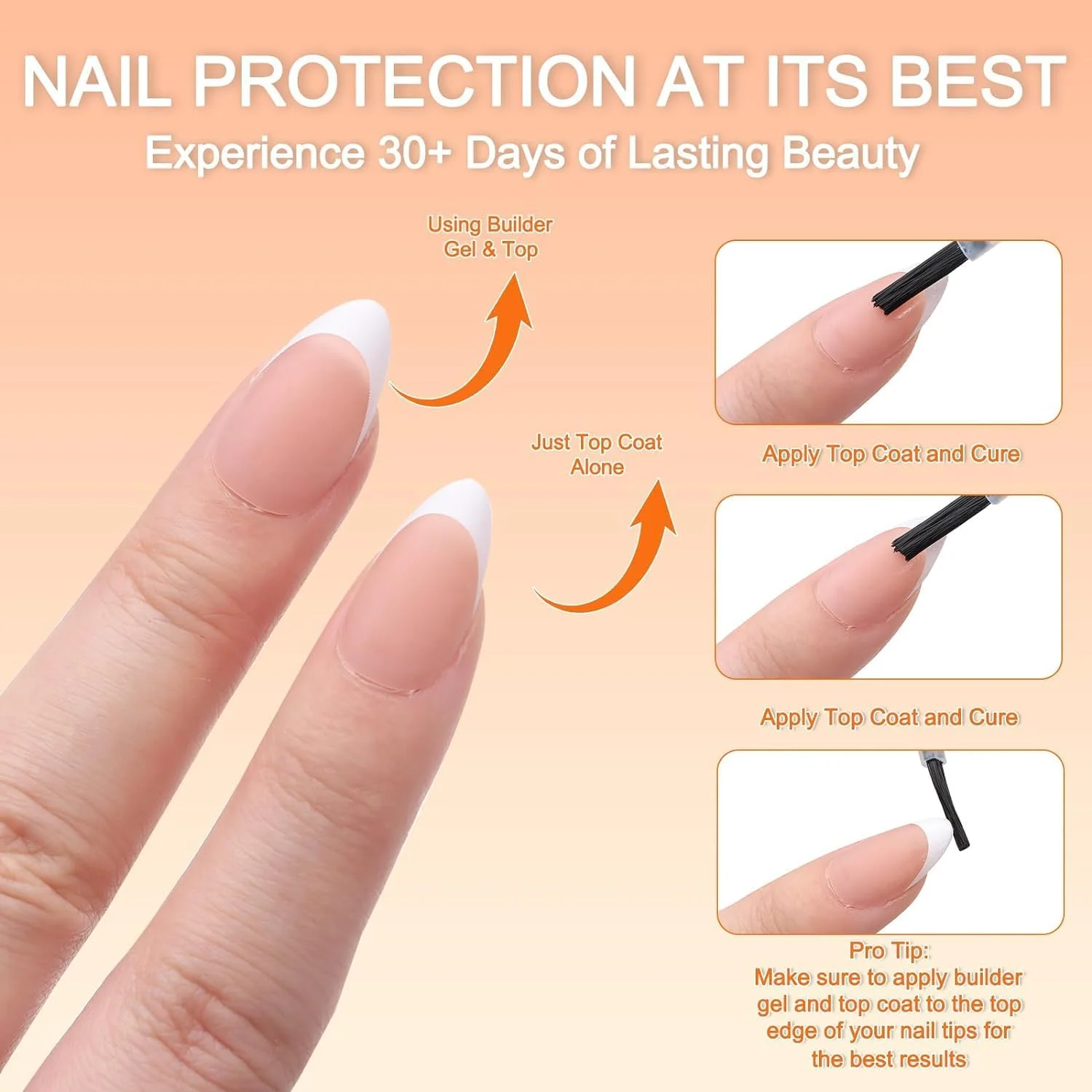 تیپ های فرانسوی ناخن ژلی WUZIA x، 240 عدد ناخن مصنوعی با پوشش پرایمر و لایه پایه از قبل اعمال شده، 15 سایز ناخن مصنوعی ژلی نرم برای کاشت ناخن DIY (سفید مات-بادامی برنز تیره S) تیپ های فرانسوی ناخن ژلی WUZIA x، 240 عدد ناخن مصنوعی با پوشش پرایمر و لایه پایه از قبل اعمال شده، 15 سایز ناخن مصنوعی ژلی نرم برای کاشت ناخن DIY (سفید مات-بادامی برنز تیره S)