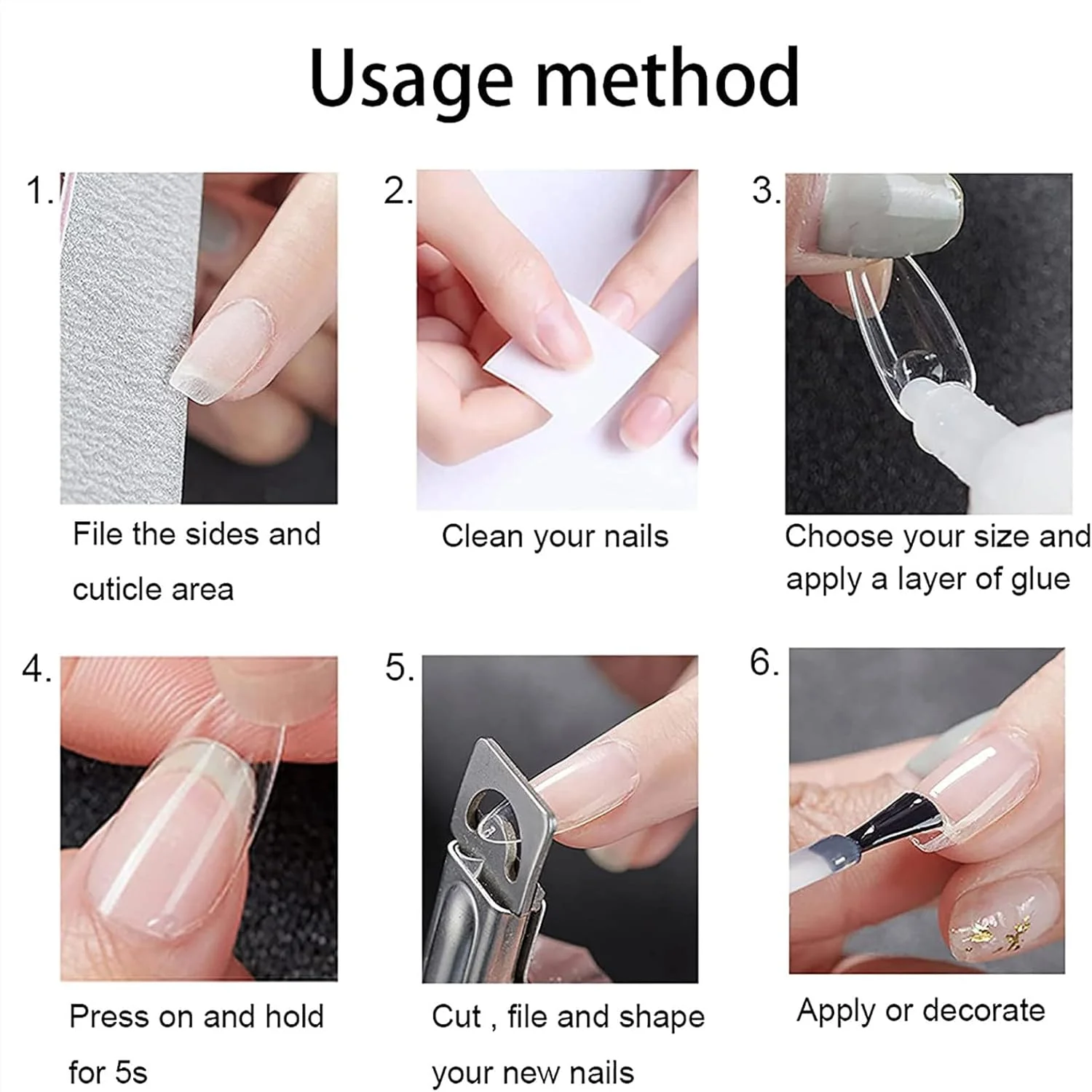 YHOME 500 عدد نوک ناخن بادامی پوشش کامل ناخن مصنوعی شفاف ناخن های اکریلیک فیک با جعبه 10 سایز برای اکستنشن هنر طراحی ناخن در خانه و سالن YHOME 500 عدد نوک ناخن بادامی پوشش کامل ناخن مصنوعی شفاف ناخن های اکریلیک فیک با جعبه 10 سایز برای اکستنشن هنر طراحی ناخن در خانه و سالن