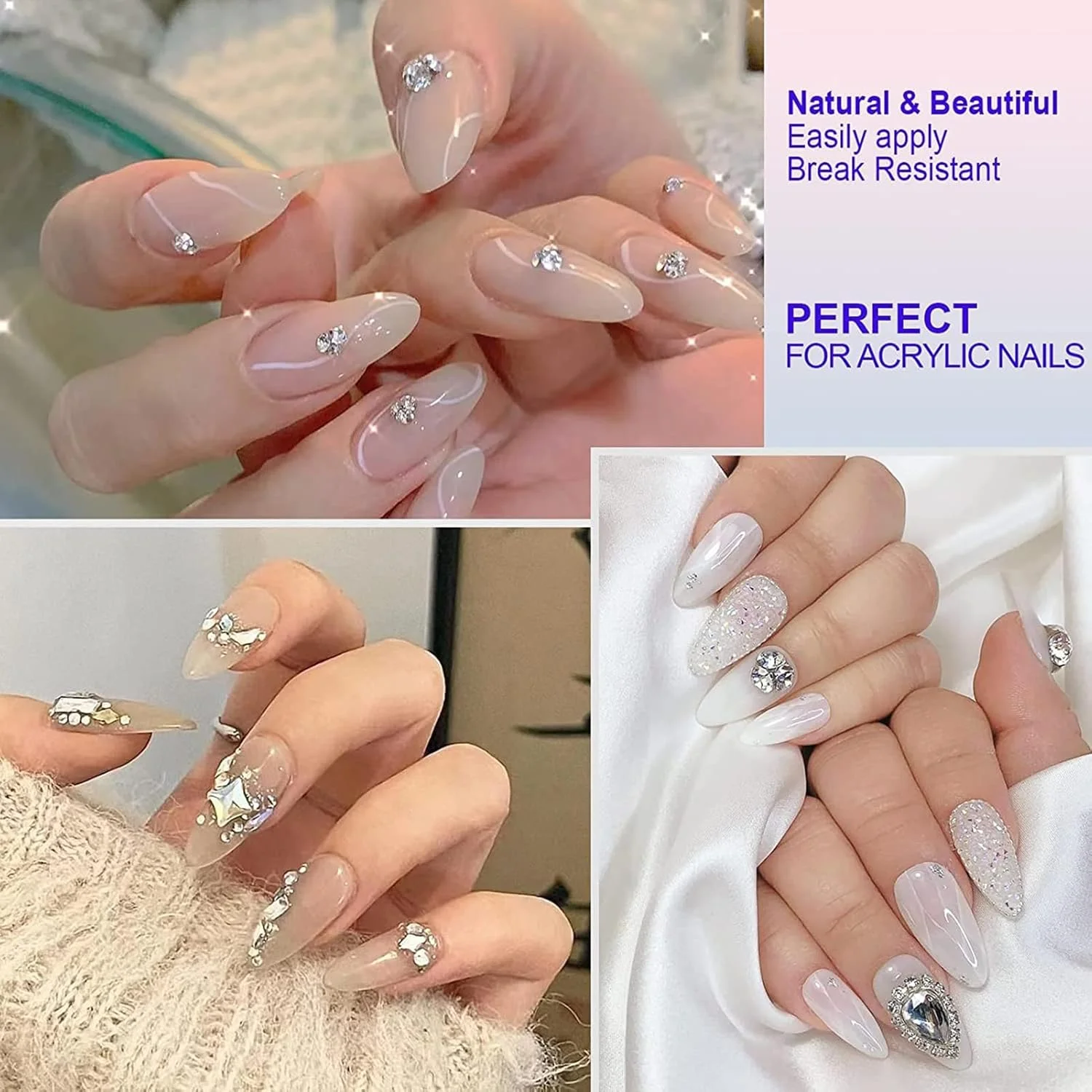 YHOME 500 عدد نوک ناخن بادامی پوشش کامل ناخن مصنوعی شفاف ناخن های اکریلیک فیک با جعبه 10 سایز برای اکستنشن هنر طراحی ناخن در خانه و سالن YHOME 500 عدد نوک ناخن بادامی پوشش کامل ناخن مصنوعی شفاف ناخن های اکریلیک فیک با جعبه 10 سایز برای اکستنشن هنر طراحی ناخن در خانه و سالن
