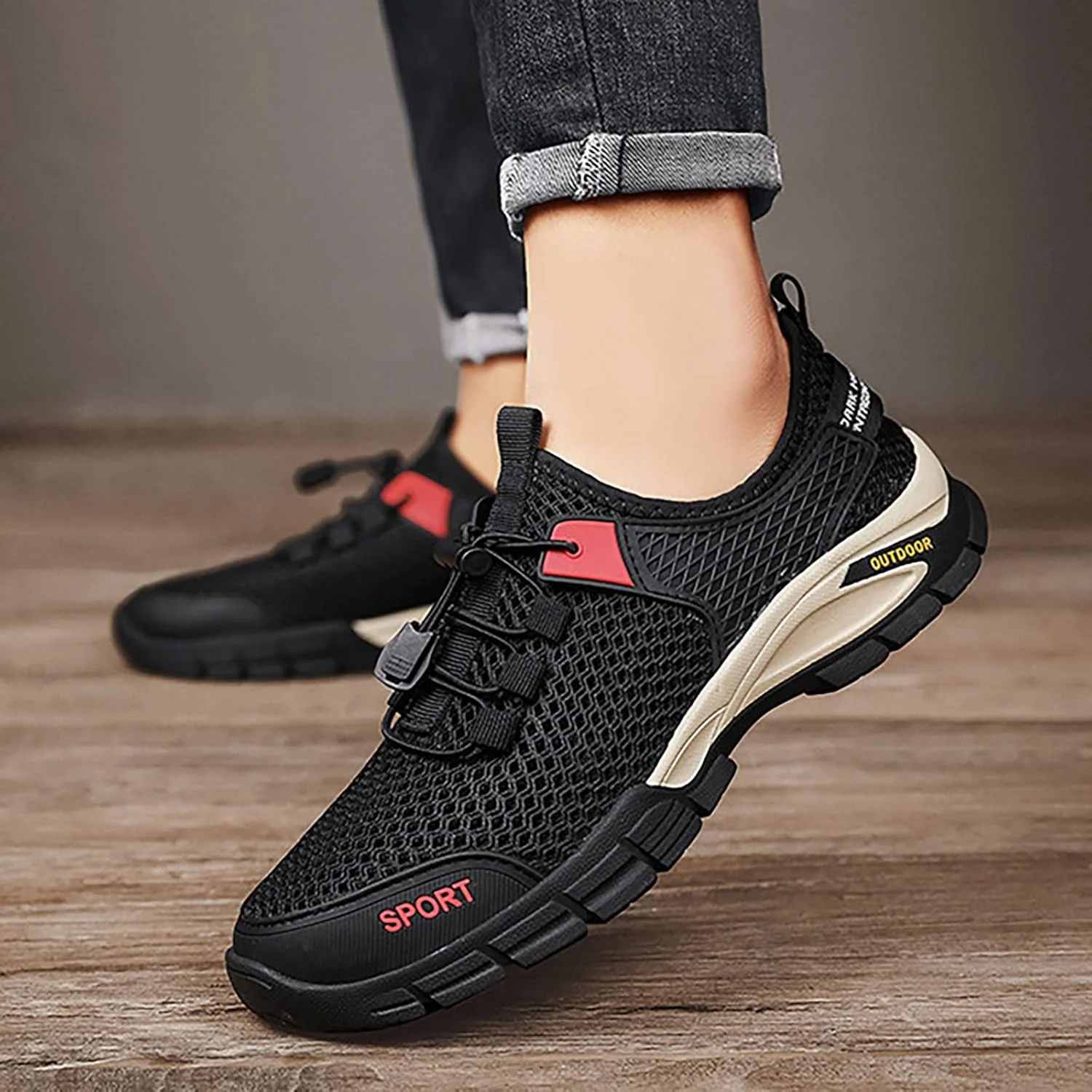 کفش‌های توری مردانه SilkSerai، کفش‌های کتانی سبک وزن و تنفسی برای استفاده روزمره