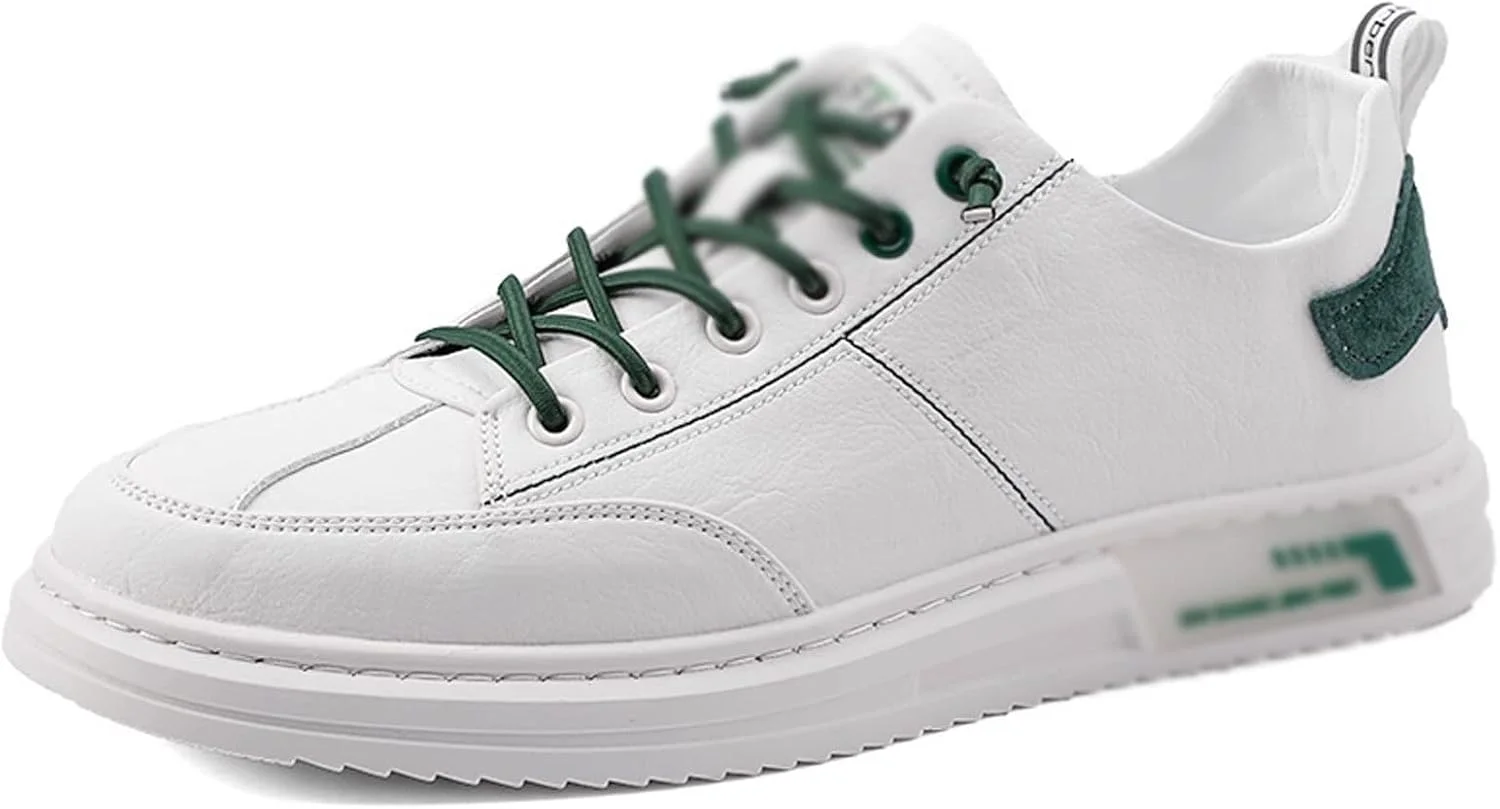 کفش آکسفورد مردانه SKYRRA چرم طبیعی سفید، کفش کتانی مشکی مردانه، کفش ورزشی مردانه