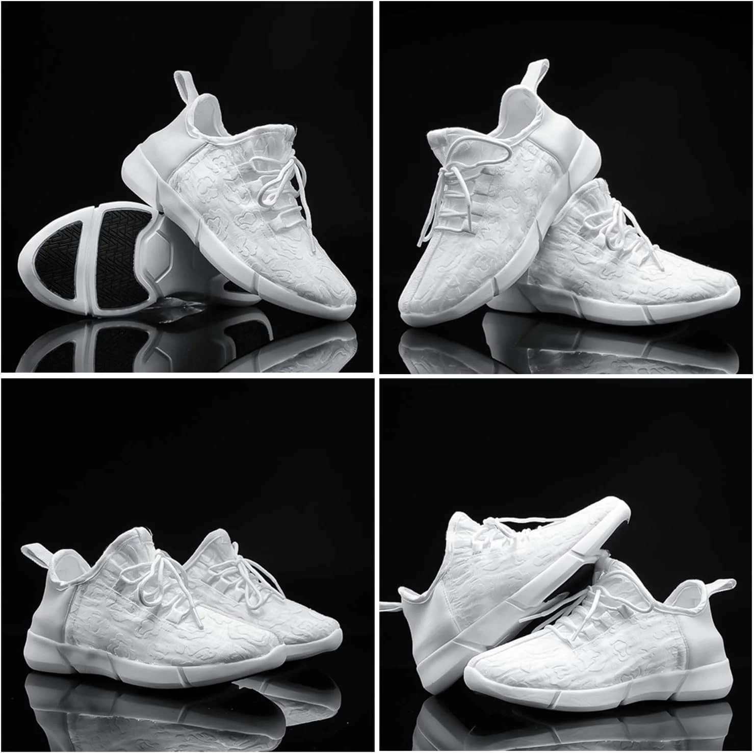 کفش‌های کتانی LED فیبر نوری زنانه و مردانه با قابلیت شارژ USB، مناسب برای جشن‌ها، مهمانی‌ها، رقص و کفش‌های درخشان کودکان