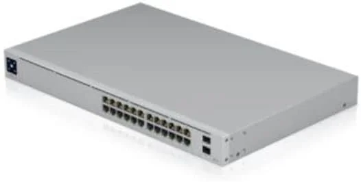 سوئیچ گیگابیتی مدیریتی 24 پورت یوبیکیوتی نتورکس UBNT مدل UniFi Switch 24 US-24 با 2 پورت SFP و RJ45 با سرعت 26 گیگابیت بر ثانیه