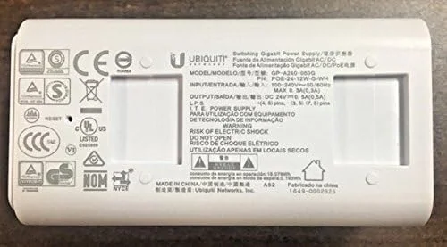 تزریق کننده POE Ubiquiti Networks مدل POE-24-12W-G با ولتاژ 24VDC و توان 12W و سرعت گیگابیتی تزریق کننده POE Ubiquiti Networks مدل POE-24-12W-G با ولتاژ 24VDC و توان 12W و سرعت گیگابیتی