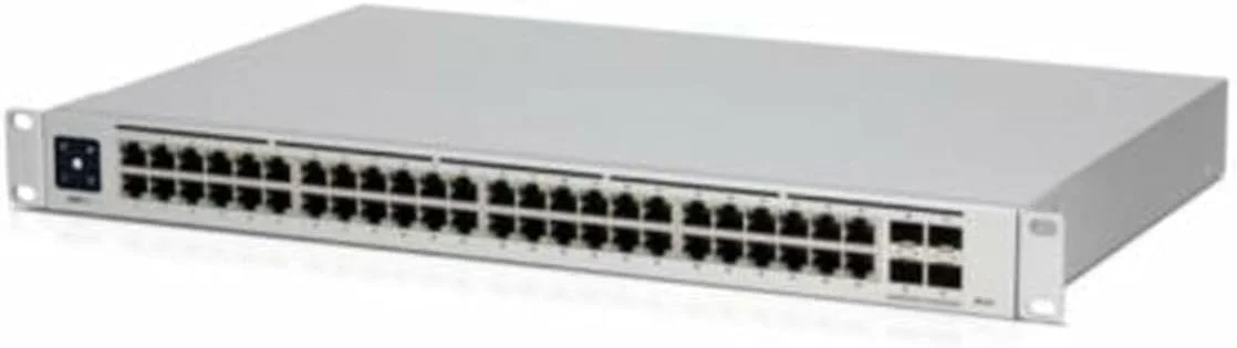 سوئیچ مدیریتی لایه 3 یوبی کوییتی نتورکس UniFi Switch PRO 48 با (48) پورت گیگابیتی اترنت. (4) آپلینک 10G SFP+ تجمیع لینک را برای پهنای باند بالاتر ارائه می دهد