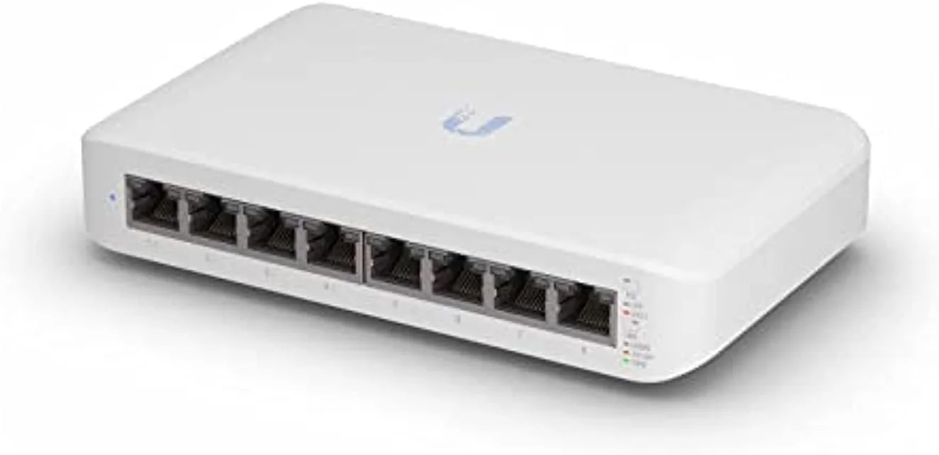 یوبیکیوتی UniFi Switch Lite 8 PoE | (USW-Lite-8-PoE) سوئیچ گیگابیتی 8 پورت با 4 پورت PoE+ 802.3at (دو عددی)