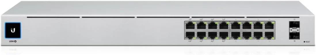 سوییچ PoE لایه 2 یوبیکیوتی USW-16-POE با 8 پورت PoE+ و 2 پورت SFP 1G سوییچ PoE لایه 2 یوبیکیوتی USW-16-POE با 8 پورت PoE+ و 2 پورت SFP 1G