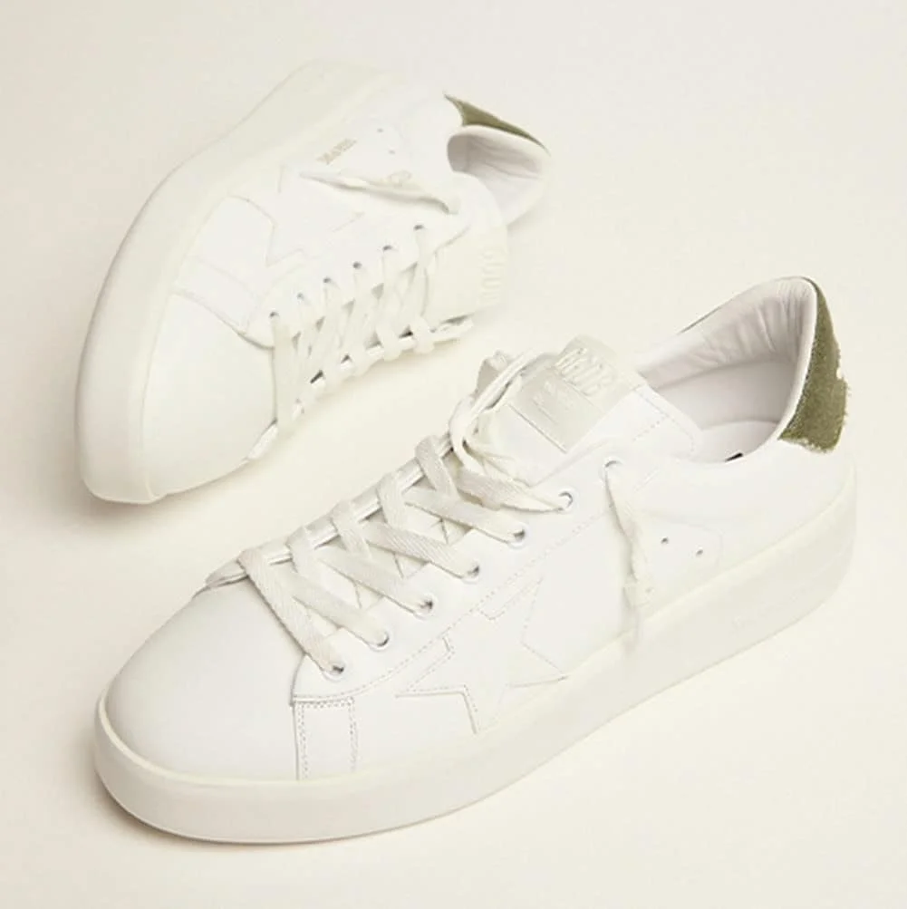 کفش مردانه گلدن گوس، کتانی سفید، ضد لغزش، کفش ورزشی راحت و بند دار